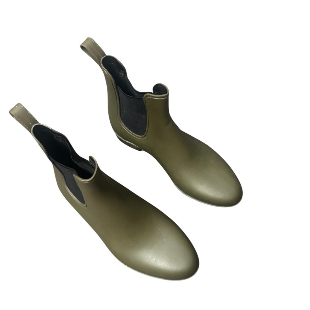 J.Crew Matte Chelsea Olive Green Rain Boots Size 7